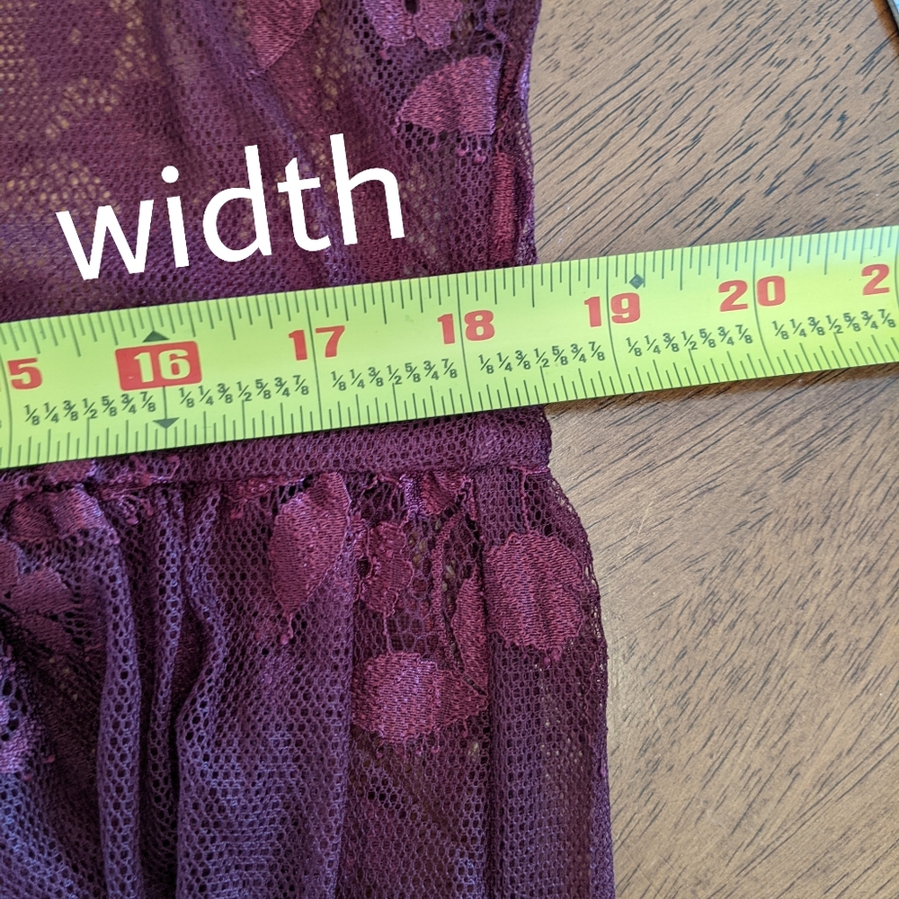 Final Price Torrid Lace babydoll-Wine - Picture 3 of 8